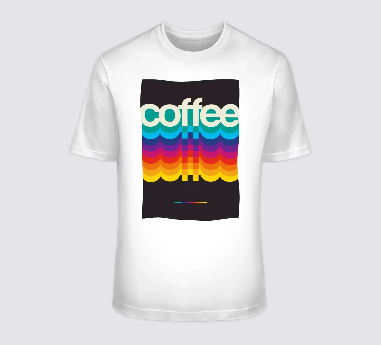 Retro Coffee Black t-shirt by nabakumov