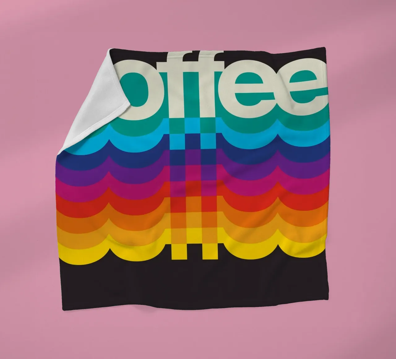 Retro Coffee Black coperta in pile da nabakumov