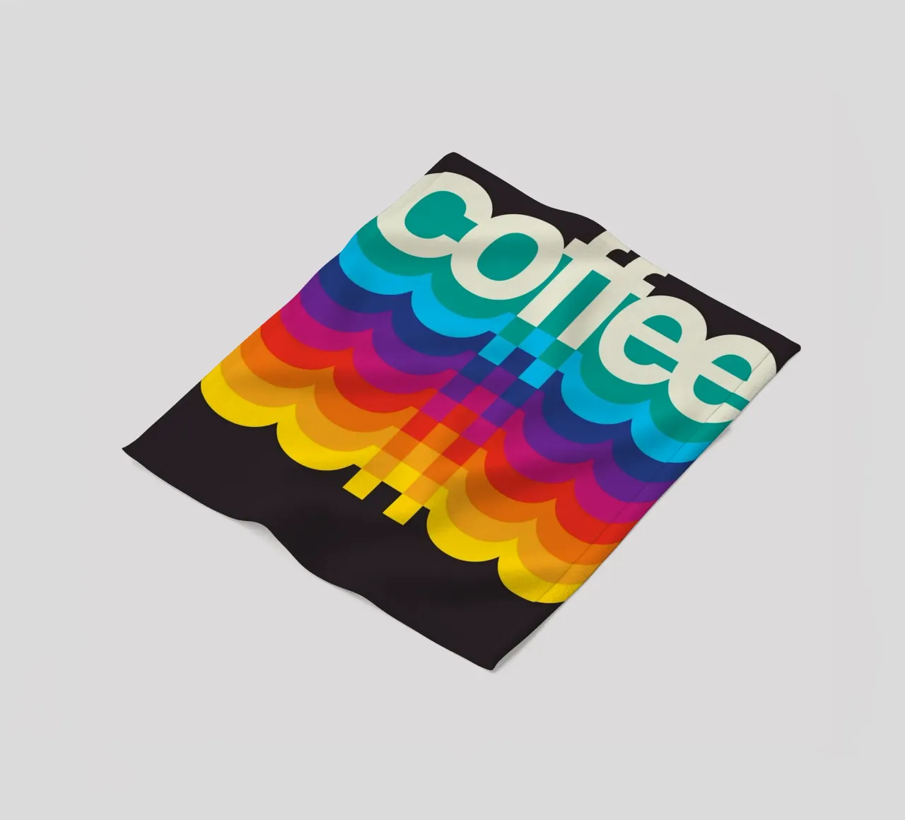 Retro Coffee Black coperta in pile da nabakumov