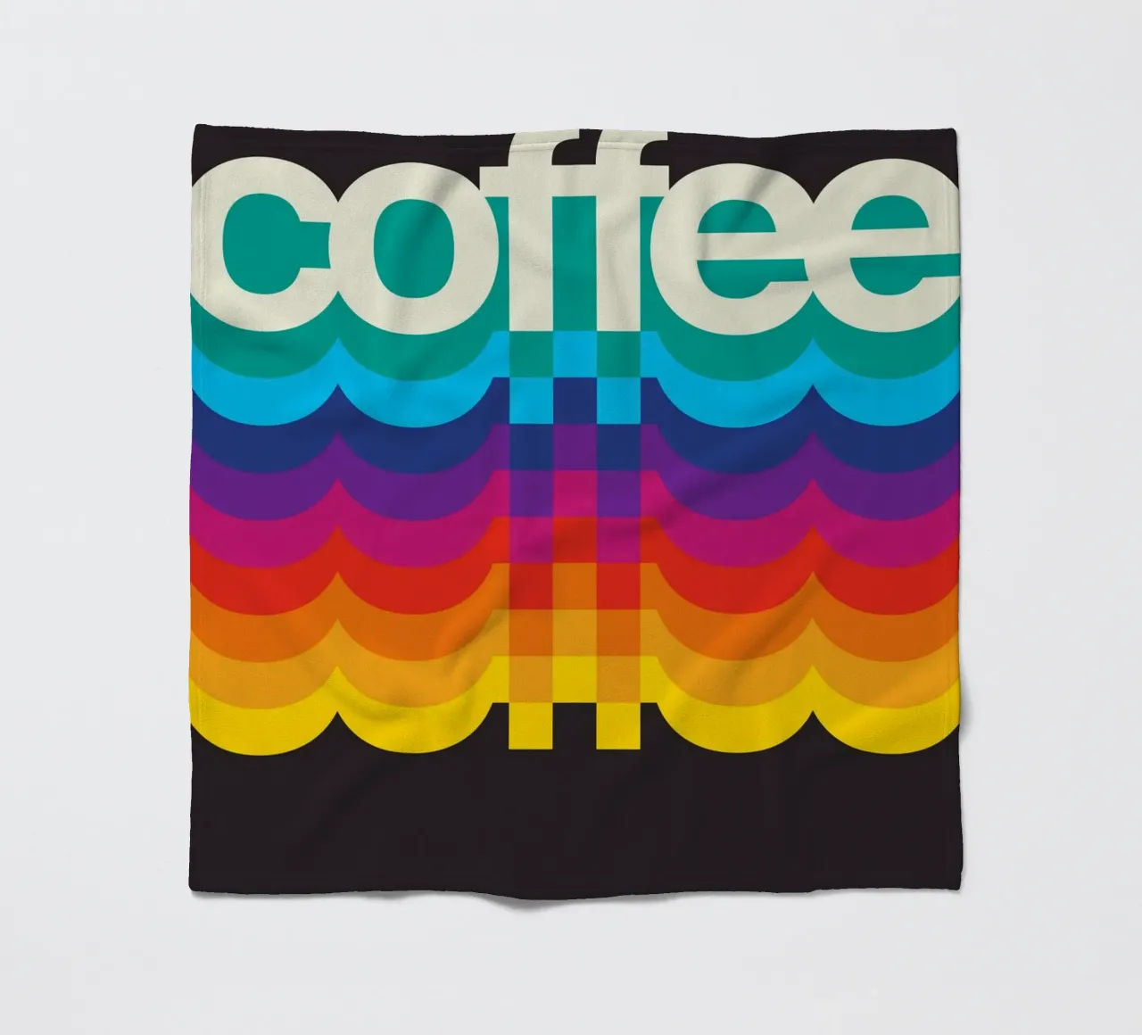 Retro Coffee Black coperta in pile da nabakumov