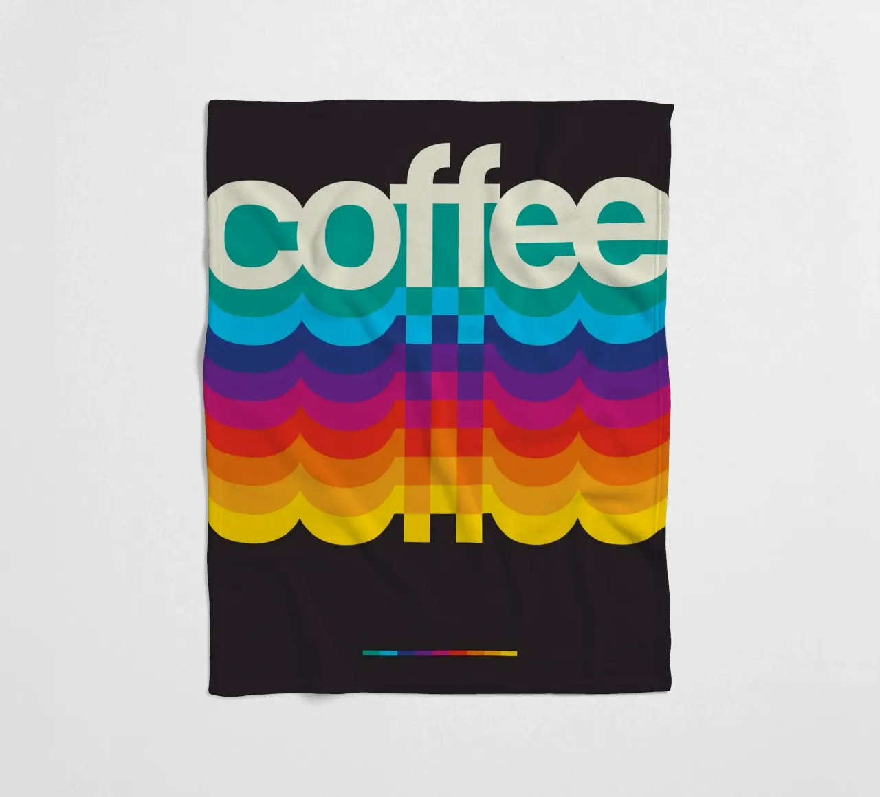 Retro Coffee Black coperta in pile da nabakumov