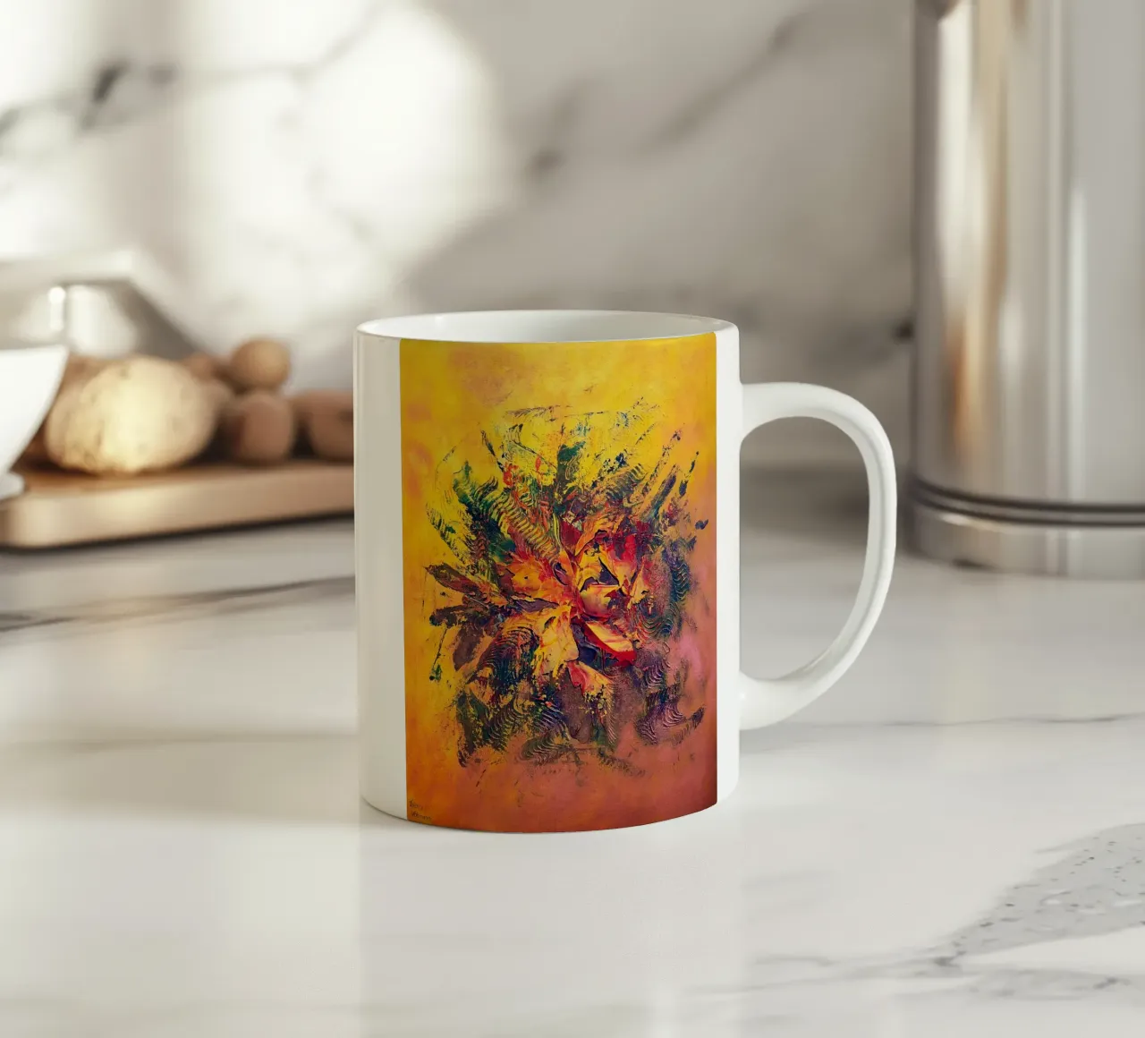 BRAINSTORMING tazza in ceramica da Thierry Vobmann Abstract painting