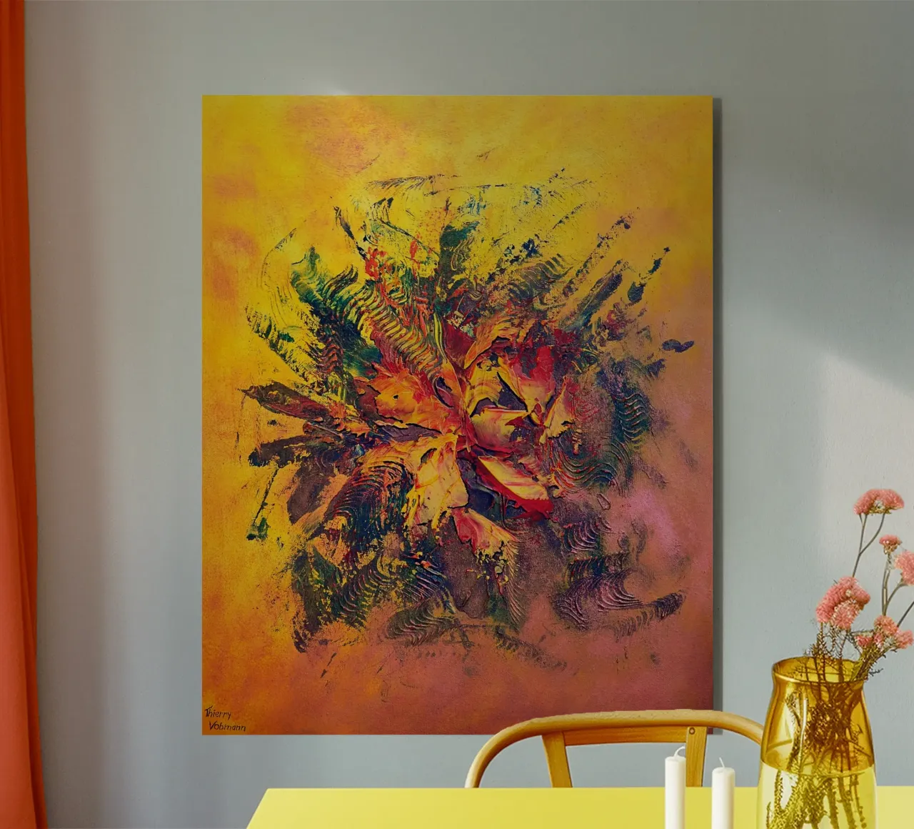 BRAINSTORMING alluminio dibond da Thierry Vobmann Abstract painting