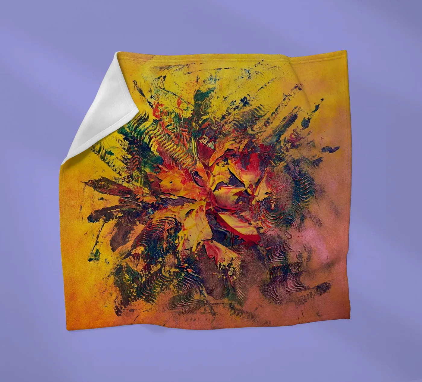 BRAINSTORMING fleecedeken van Thierry Vobmann Abstract painting