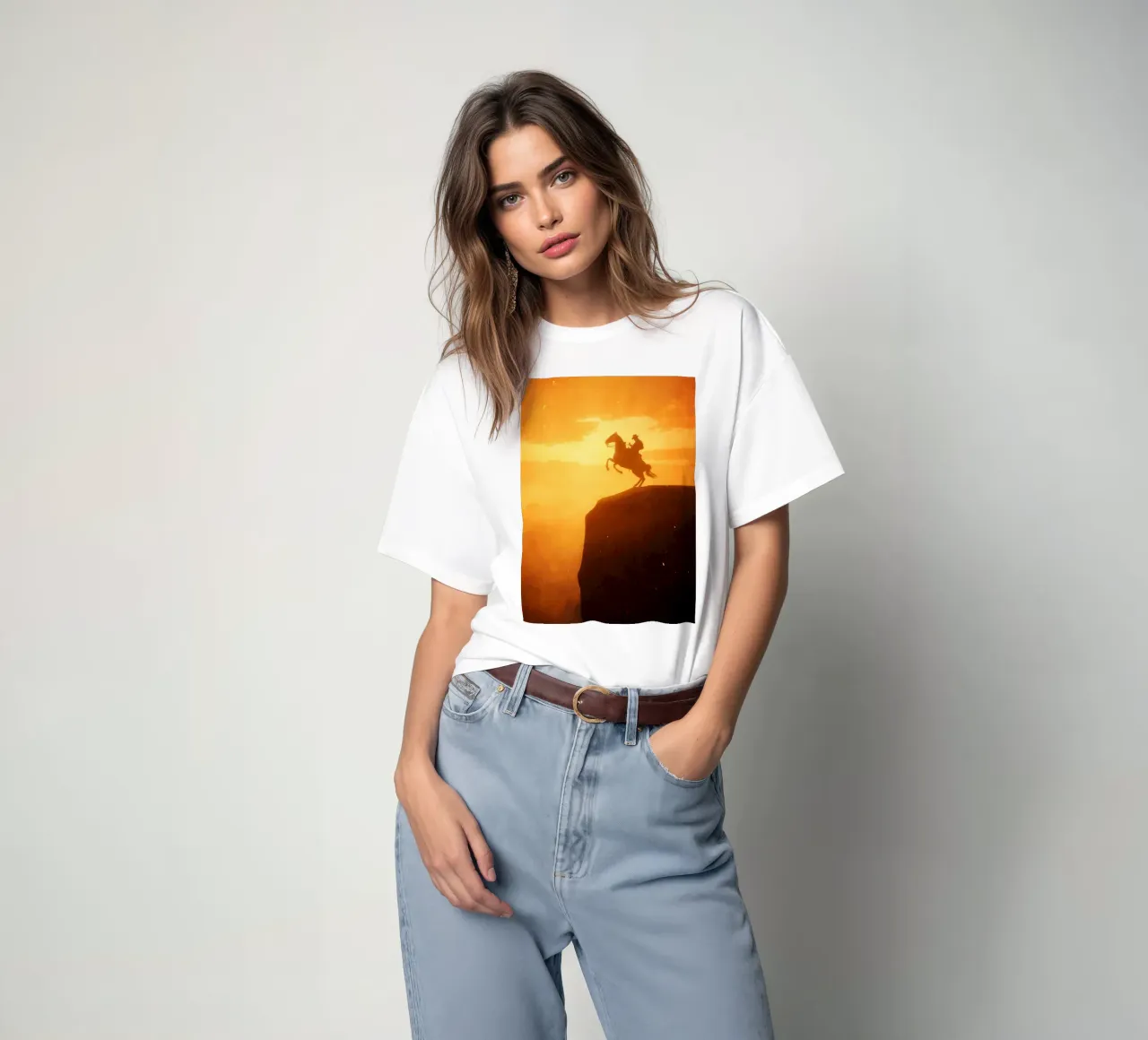 Cowboy on Cliff t-shirt da nabakumov