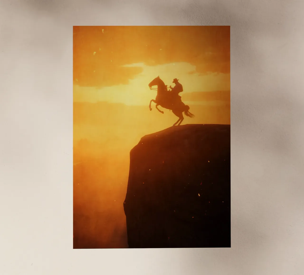 Cowboy on Cliff pellicola backlit da nabakumov
