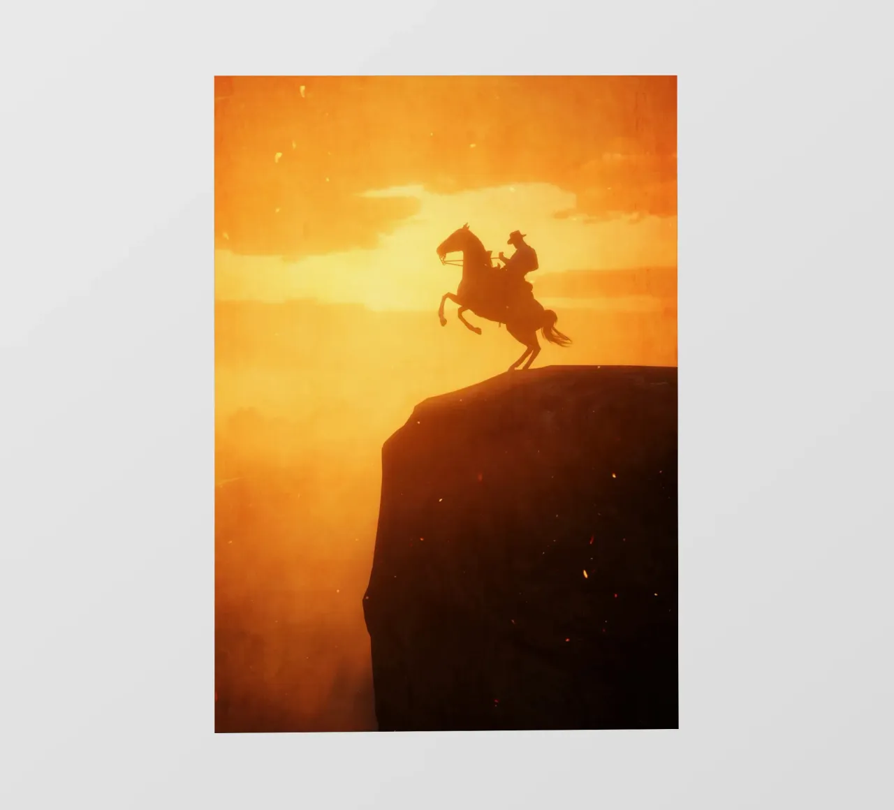 Cowboy on Cliff pellicola backlit da nabakumov