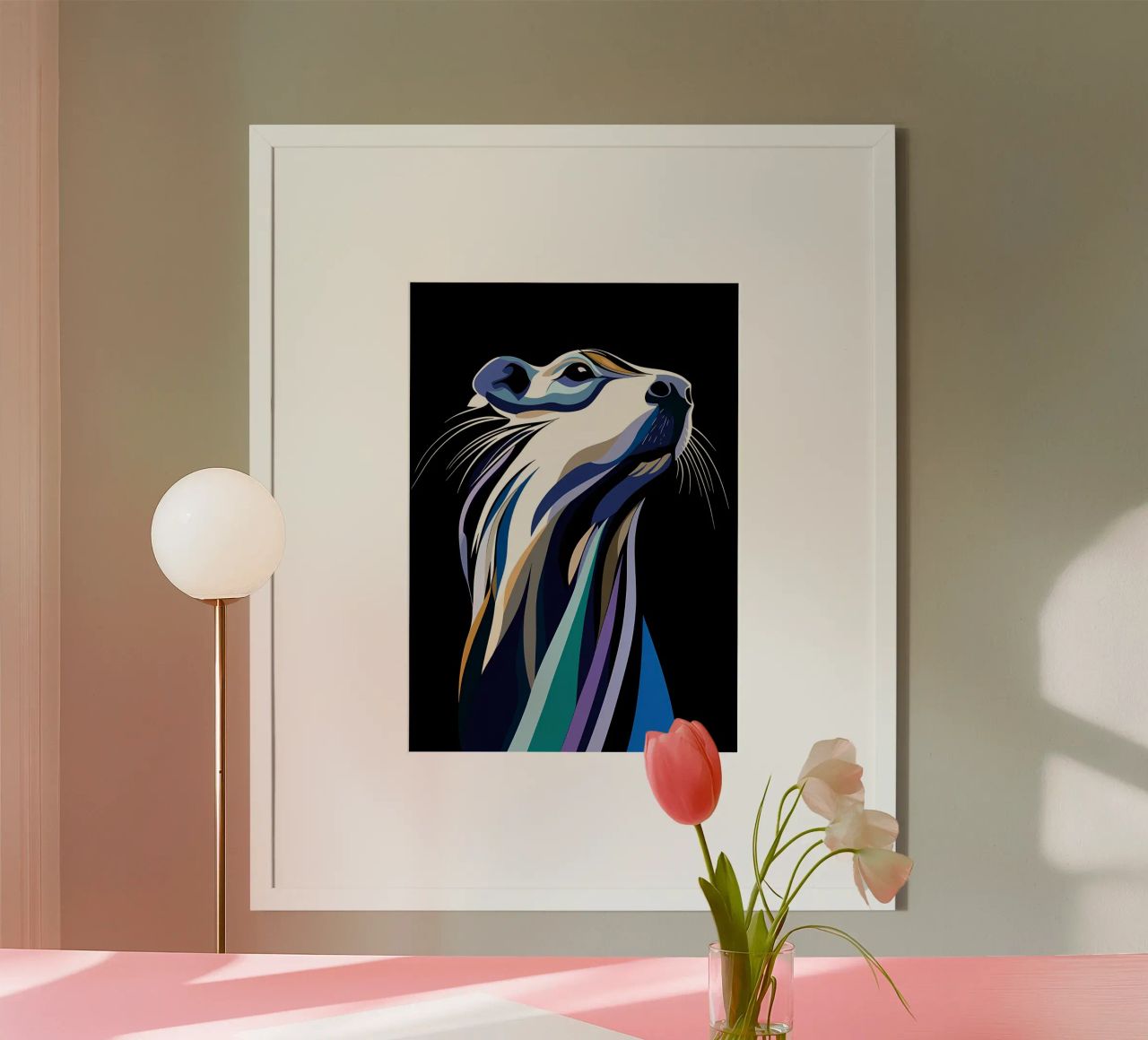 Ritratto astratto di animale poster da Karraker