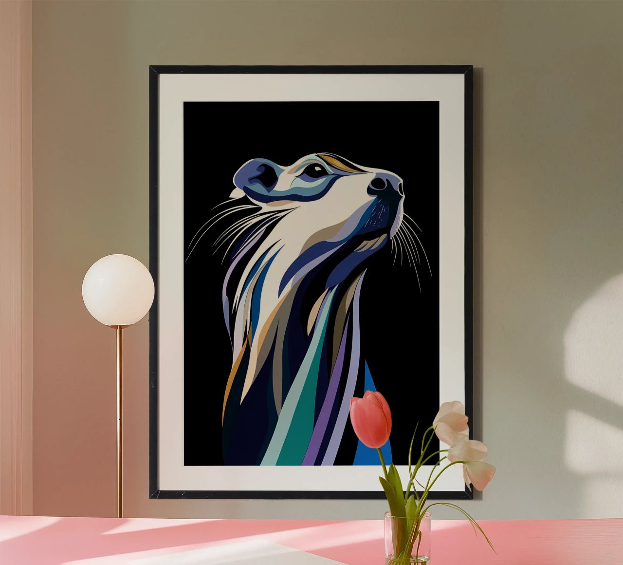 Ritratto astratto di animale poster da Karraker