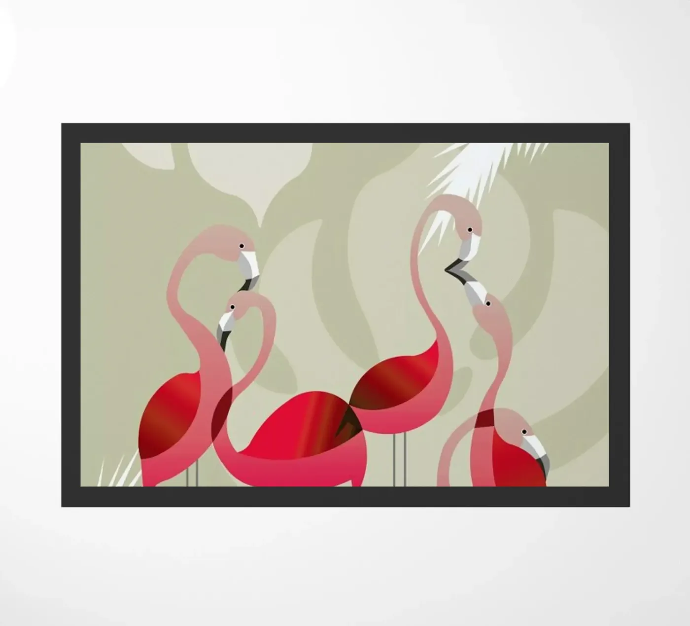 Flamingo deurmat van Sabrina Ziegenhorn
