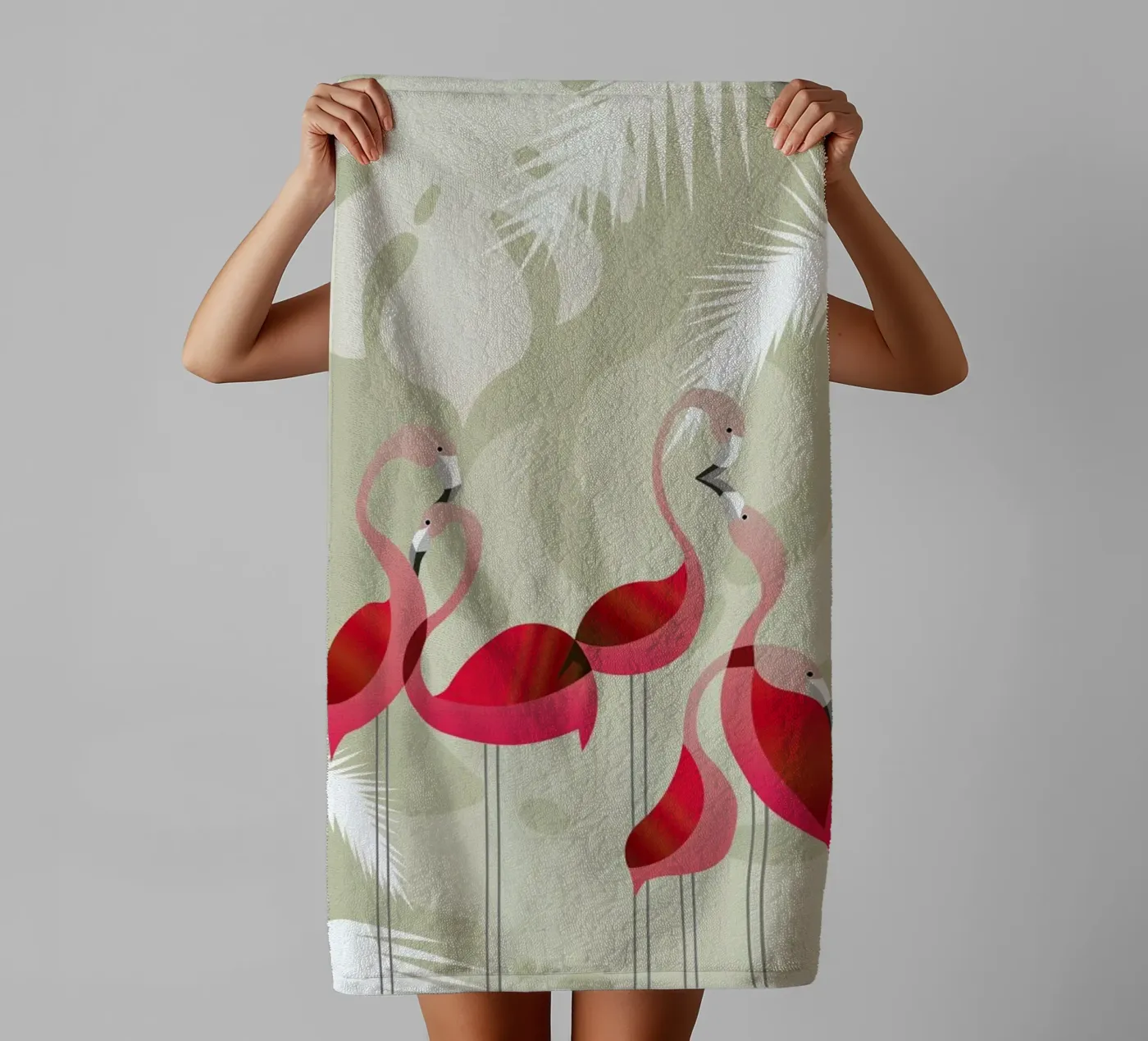 Flamingo Handtuch von Sabrina Ziegenhorn
