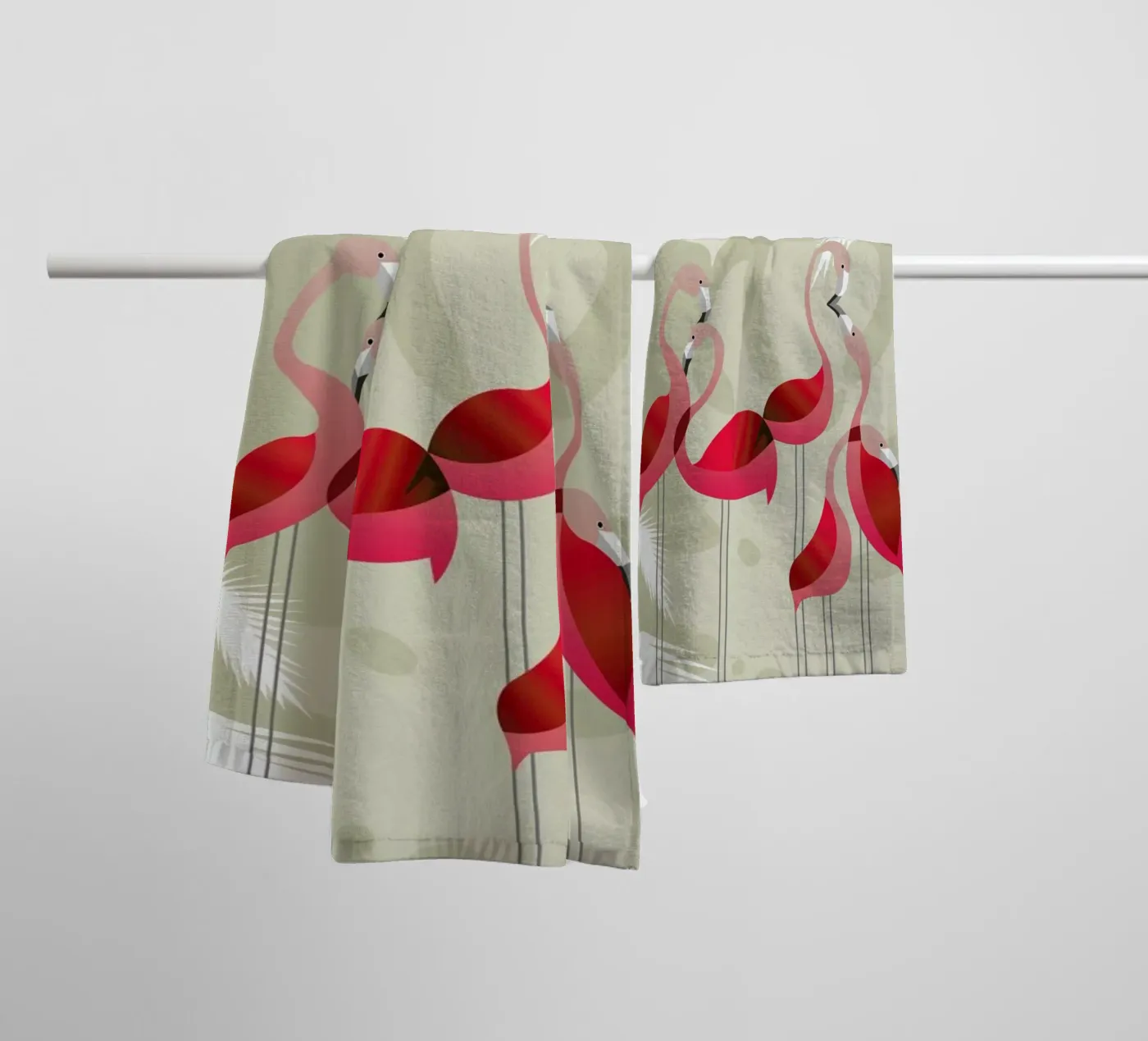 Flamingo Handtuch von Sabrina Ziegenhorn