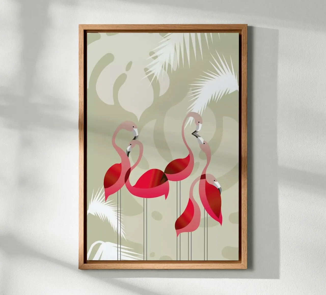 Flamingo tela con Cornice a cassetta da Sabrina Ziegenhorn