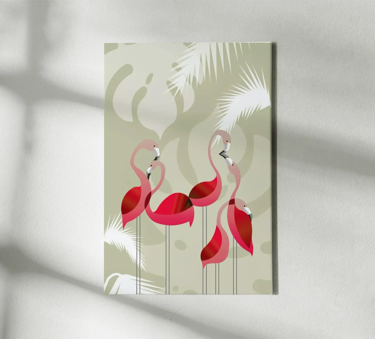 Flamingo tela con Cornice a cassetta da Sabrina Ziegenhorn
