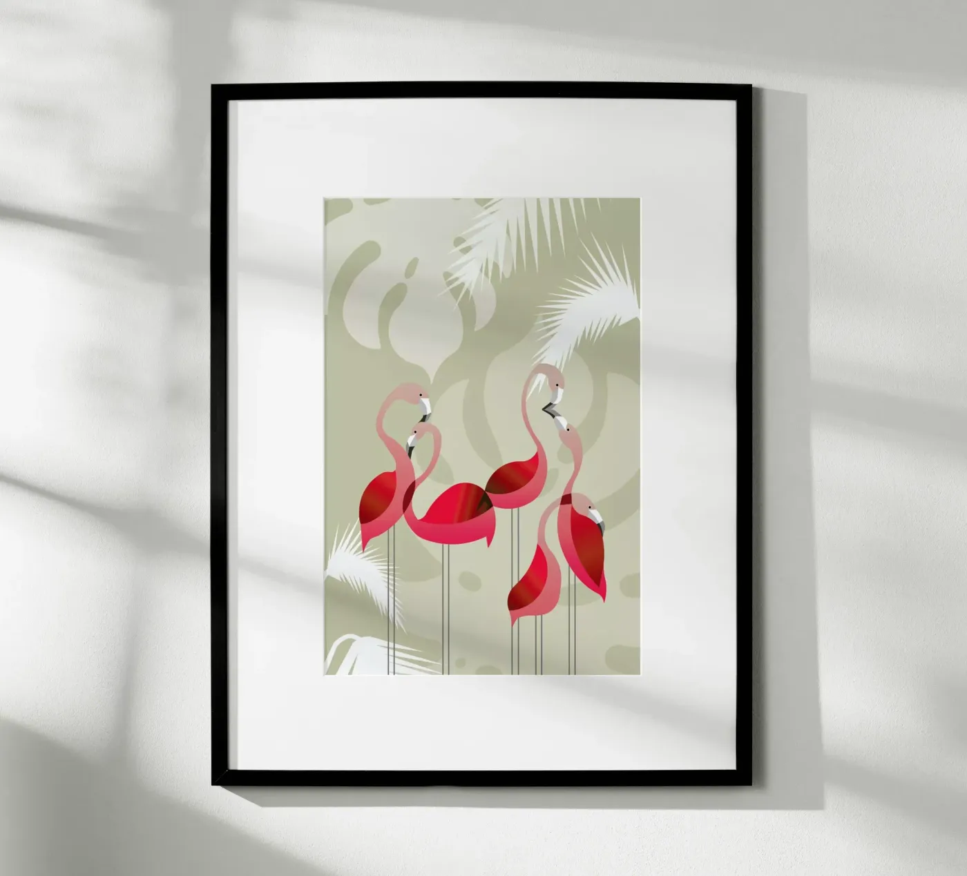 Flamingo poster van Sabrina Ziegenhorn