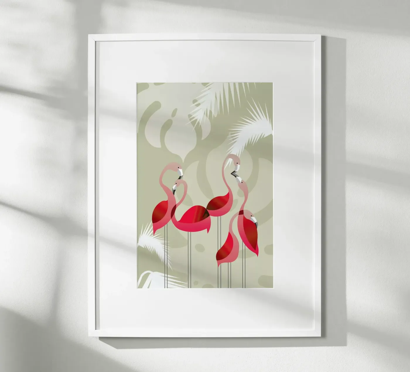 Flamingo poster van Sabrina Ziegenhorn