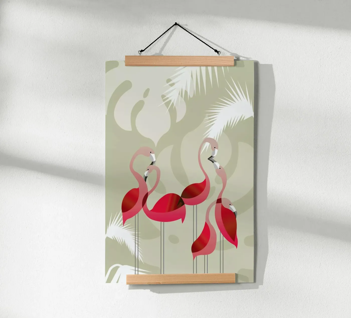 Flamingo poster van Sabrina Ziegenhorn