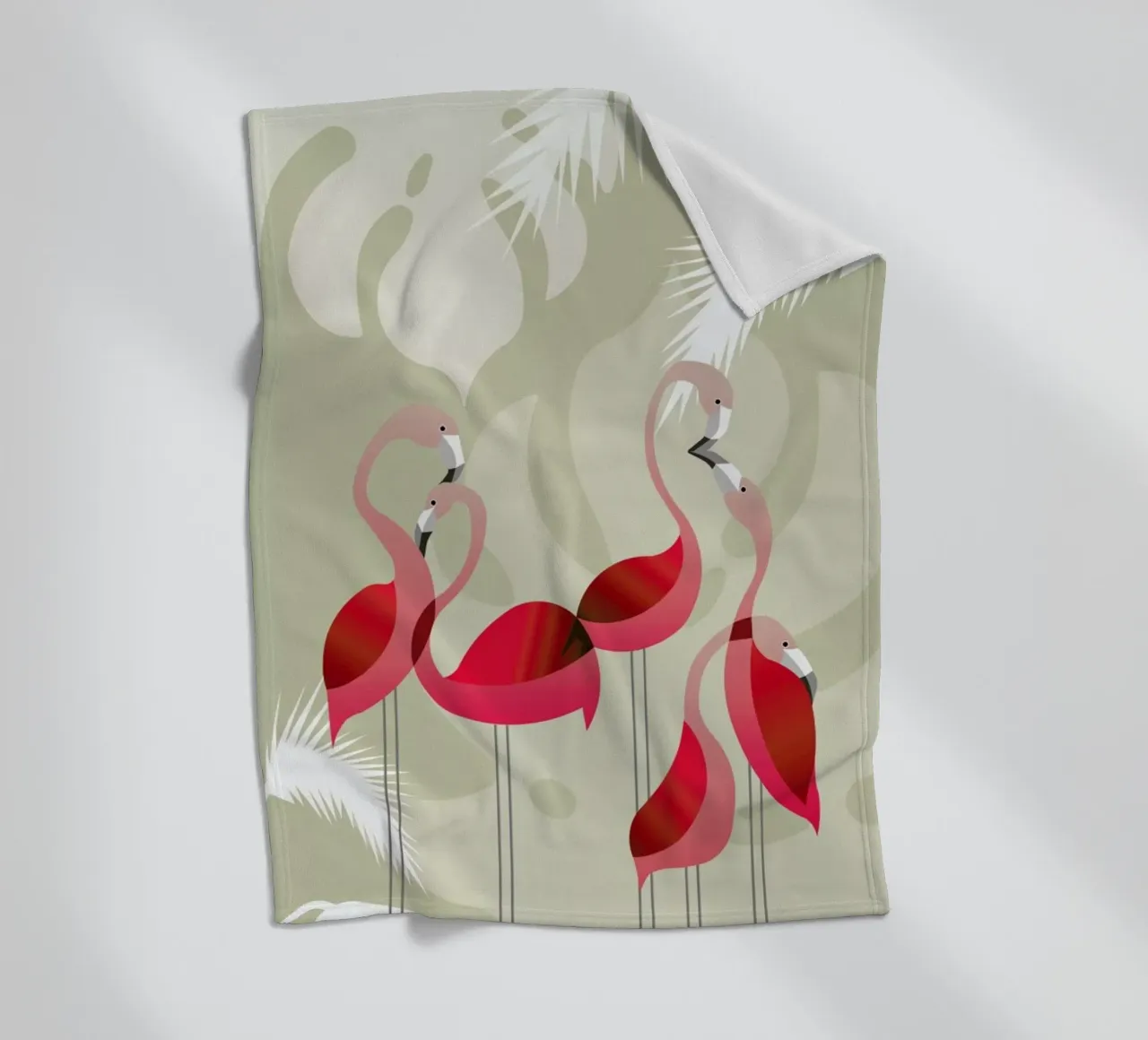 Flamingo fleecedeken van Sabrina Ziegenhorn