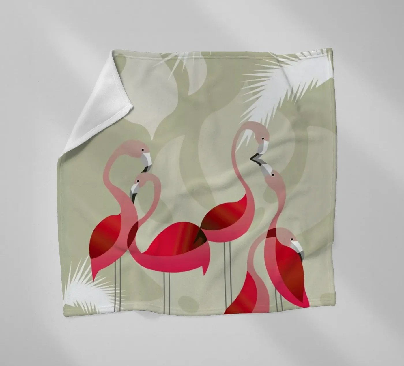 Flamingo fleecedeken van Sabrina Ziegenhorn