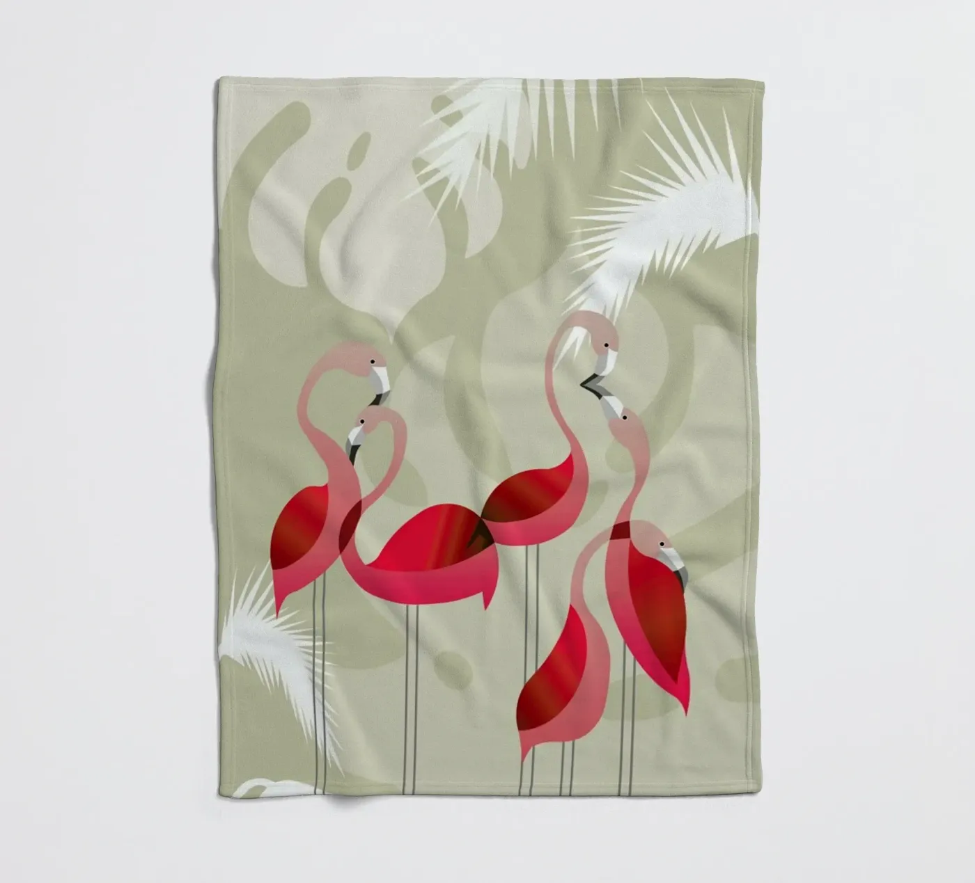 Flamingo fleecedeken van Sabrina Ziegenhorn
