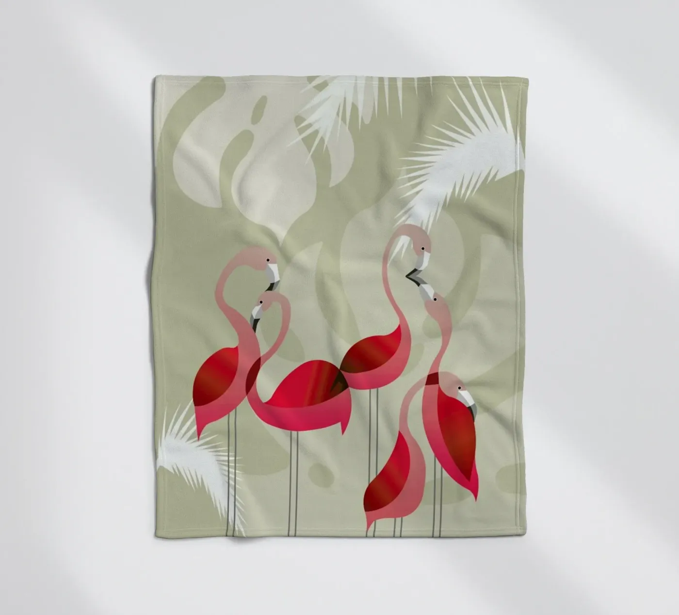 Flamingo fleecedeken van Sabrina Ziegenhorn