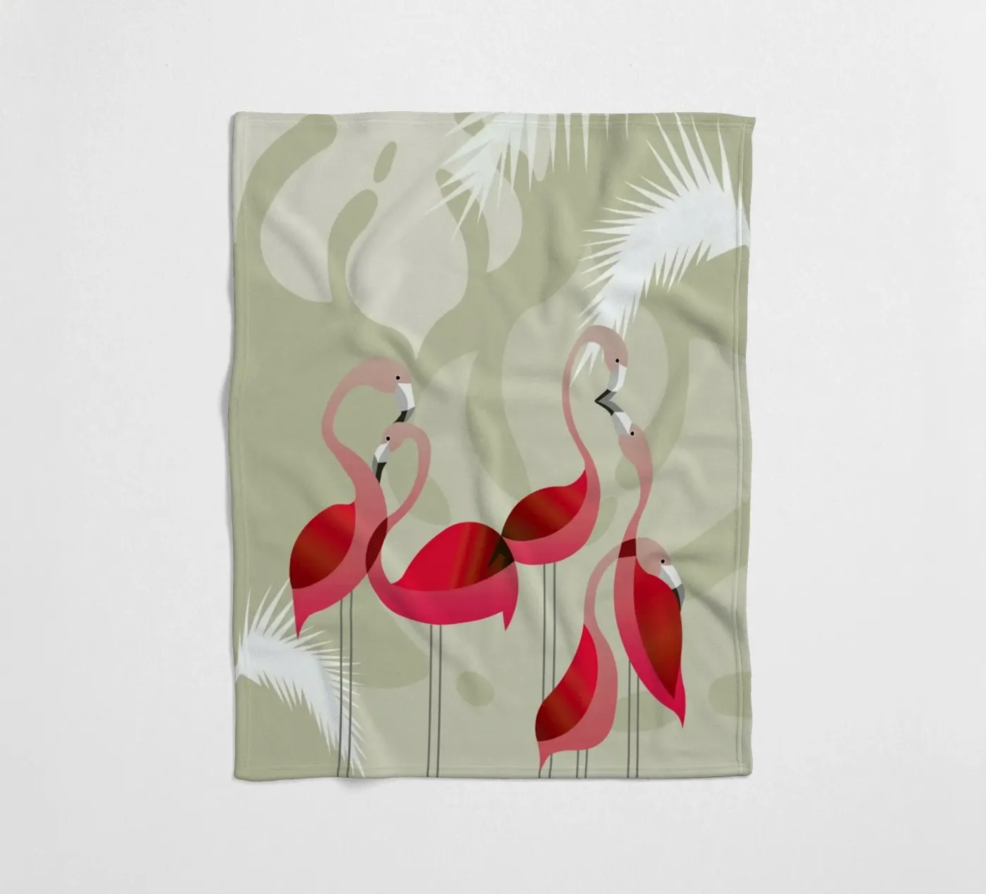 Flamingo fleecedeken van Sabrina Ziegenhorn