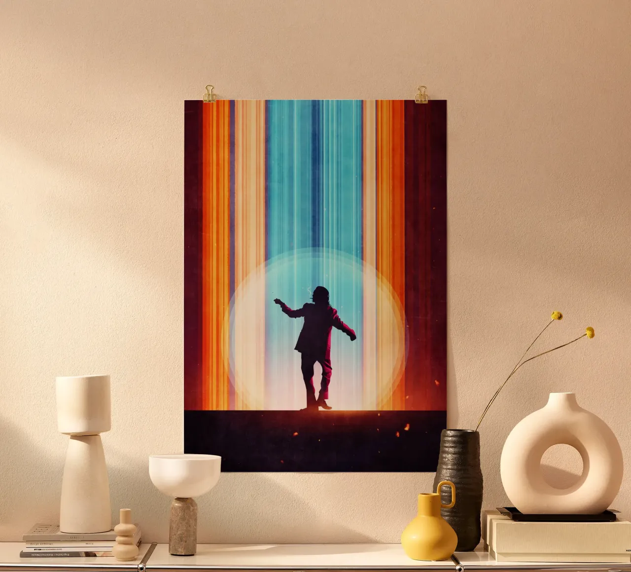 Smoking Comedian poster con telaio in legno da nabakumov
