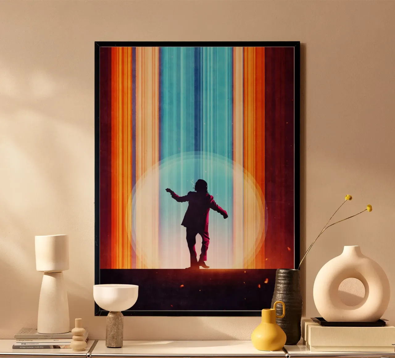 Smoking Comedian poster con telaio in legno da nabakumov