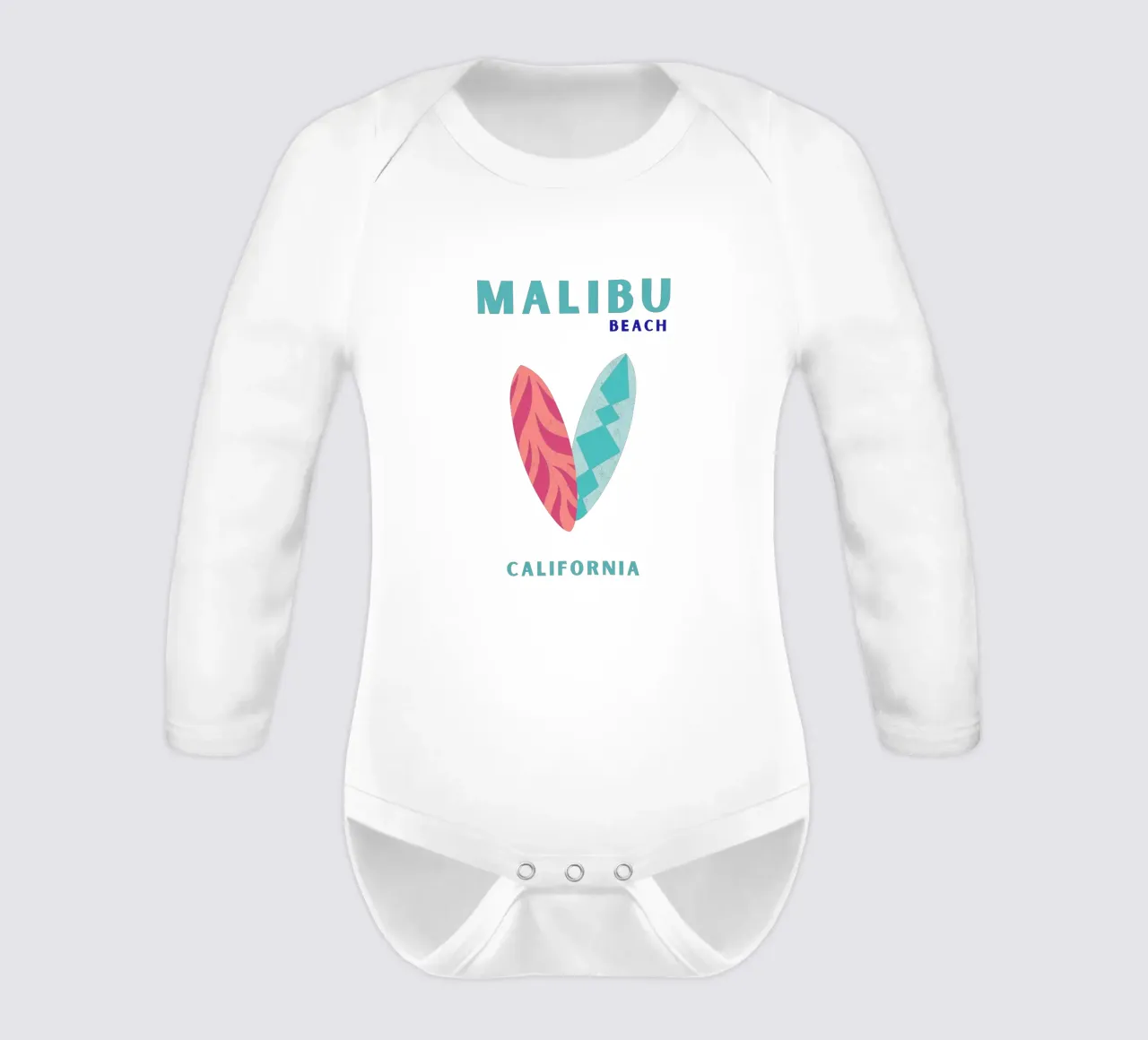 Malibu Mood long-sleeve baby romper by SMPLE