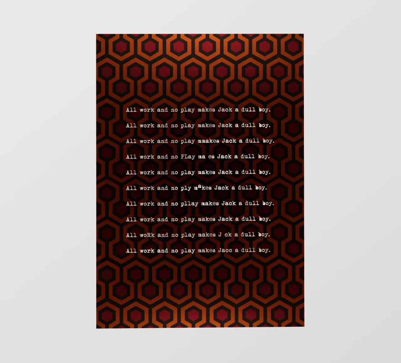 The Shining Writing telo in pvc da nabakumov