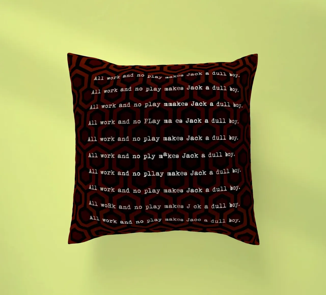The Shining Writing cuscino da nabakumov