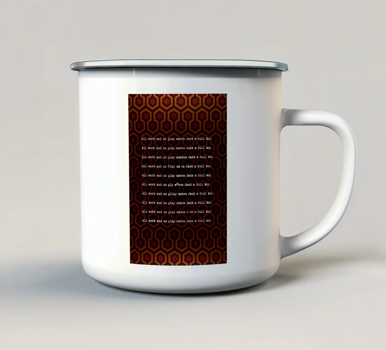 The Shining Writing tazza in smalto da nabakumov