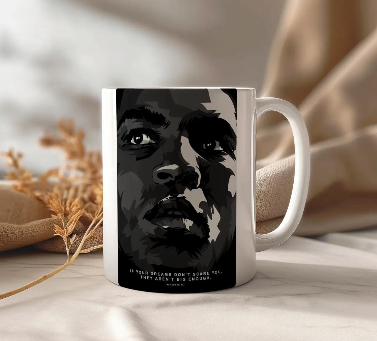 Mohammad Ali Quote Keramik Tasse von nabakumov
