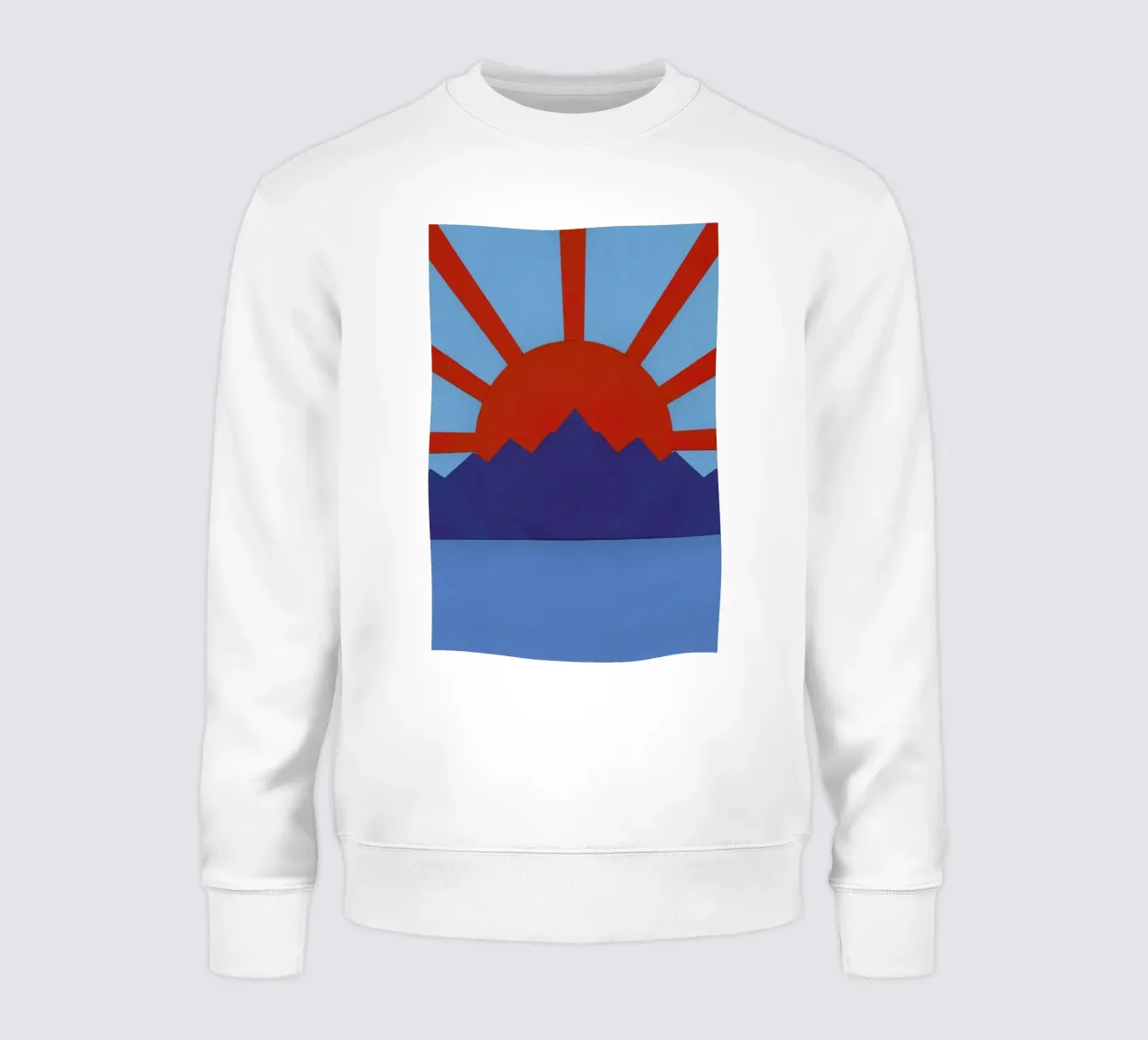 Ocean Moutains Rising Sun sweatshirt by Rosi Feist