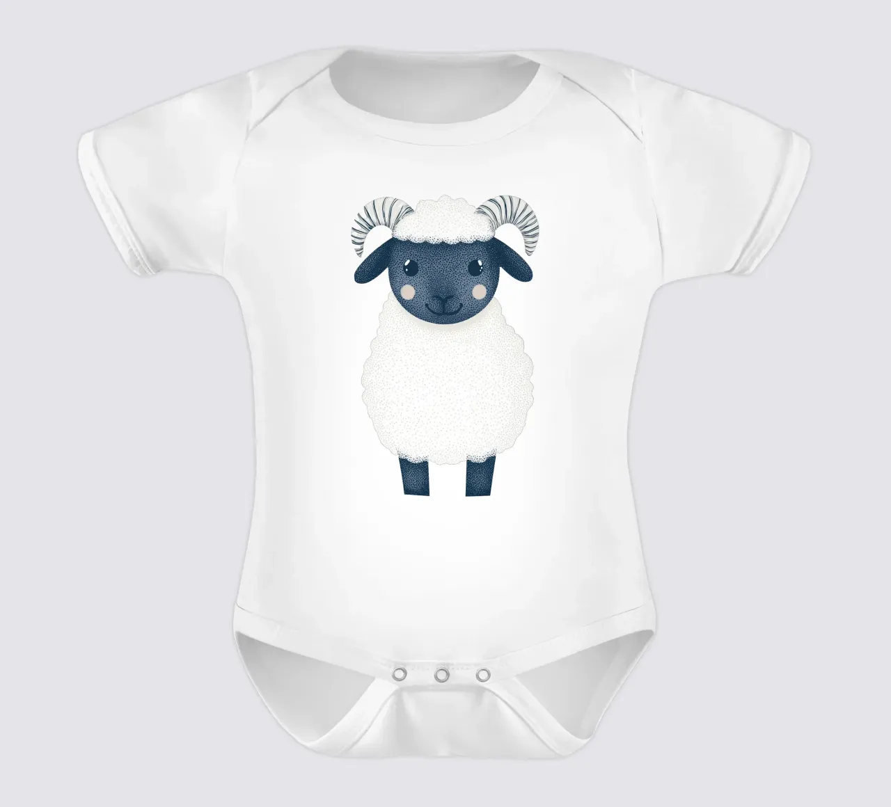 Simpatica pecorella per bambini | Design personalizzabile body neonato maniche corte da Autofocus