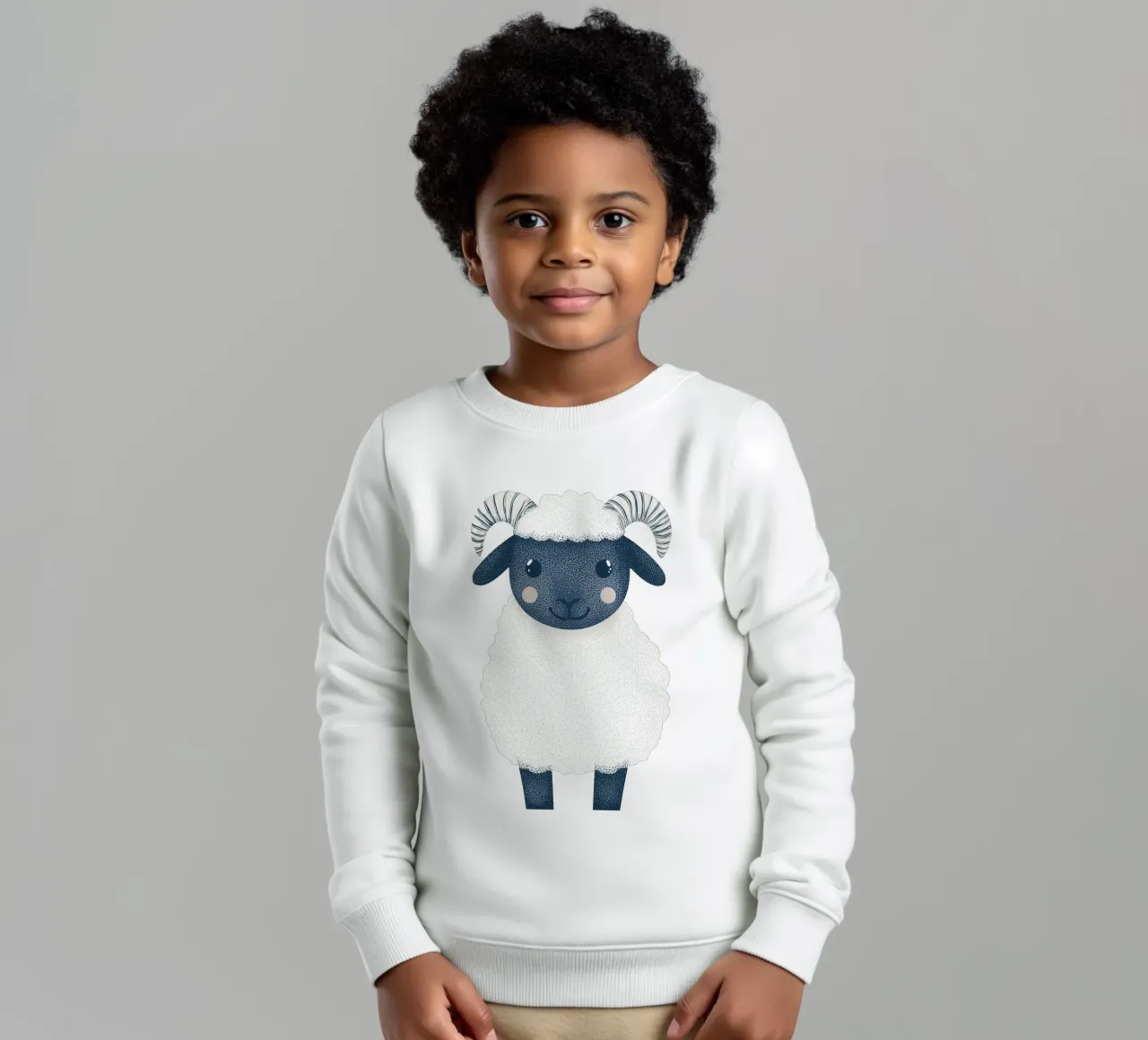 Simpatica pecorella per bambini | Design personalizzabile felpa bambino da Autofocus