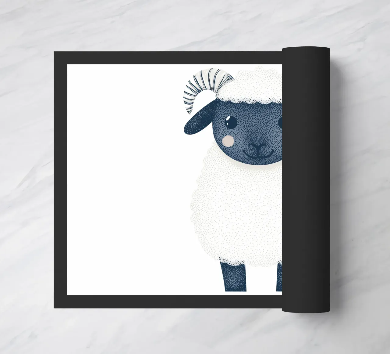 Simpatica pecorella per bambini | Design personalizzabile zerbino da Autofocus