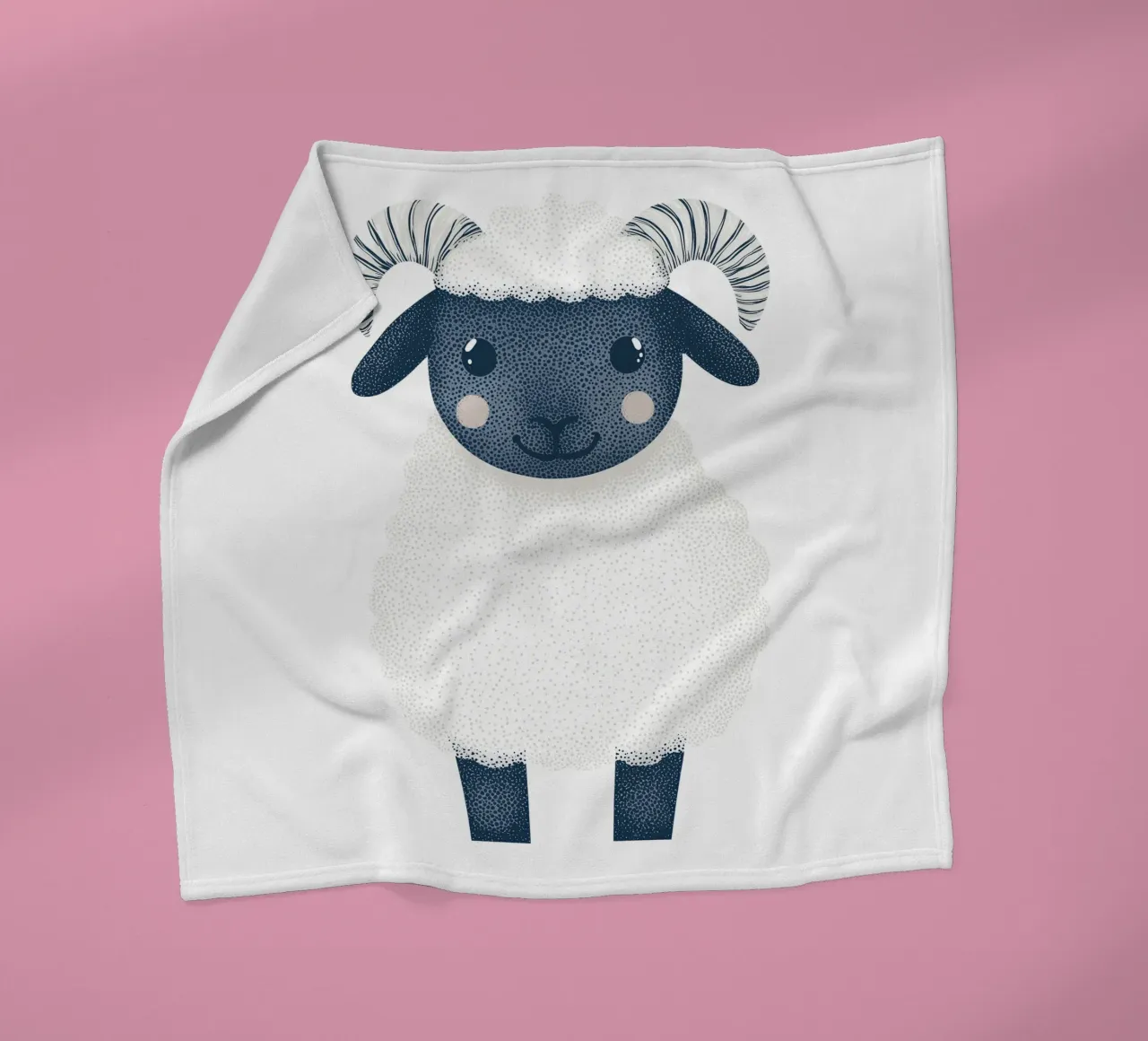 Simpatica pecorella per bambini | Design personalizzabile coperta in pile da Autofocus