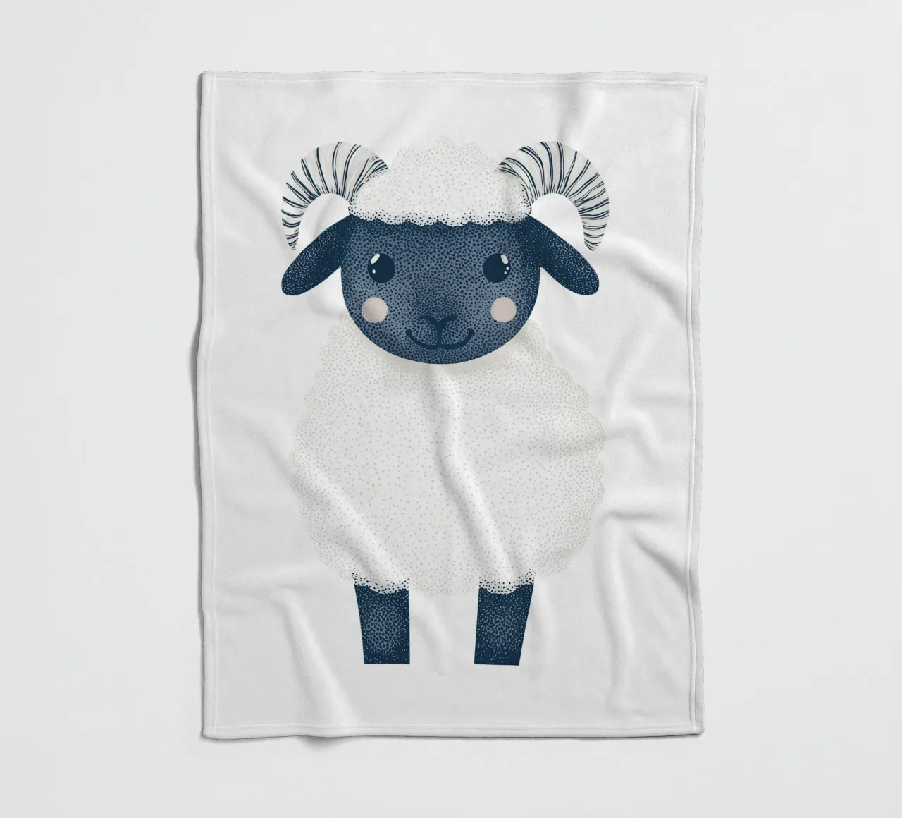 Simpatica pecorella per bambini | Design personalizzabile coperta in pile da Autofocus
