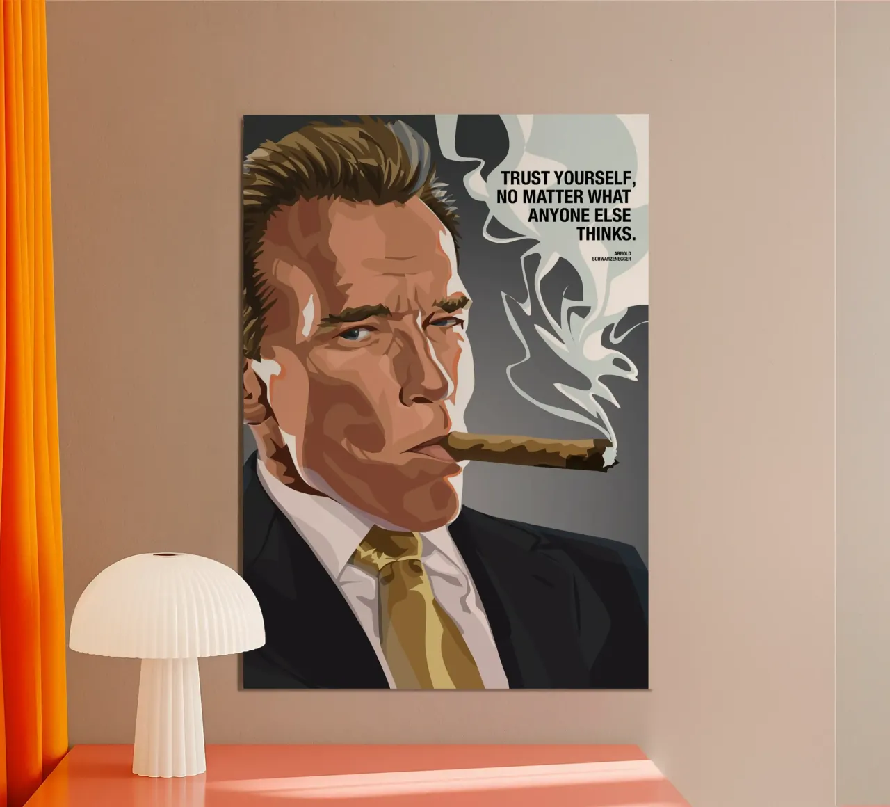 Arnold Quote poster con telaio in legno da nabakumov