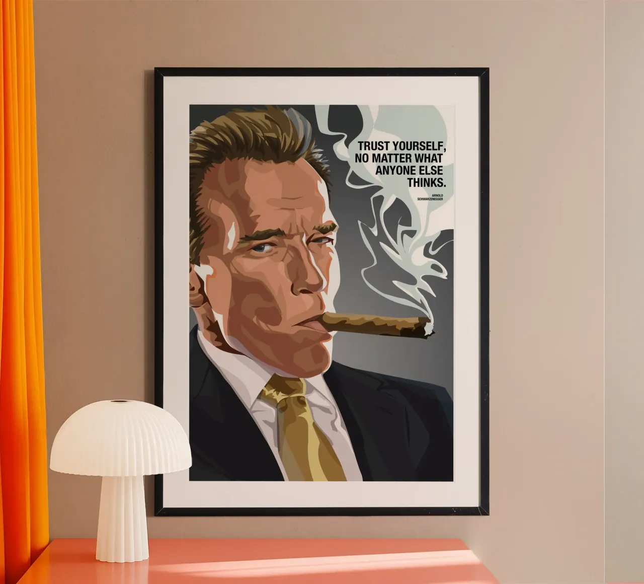 Arnold Quote poster con telaio in legno da nabakumov