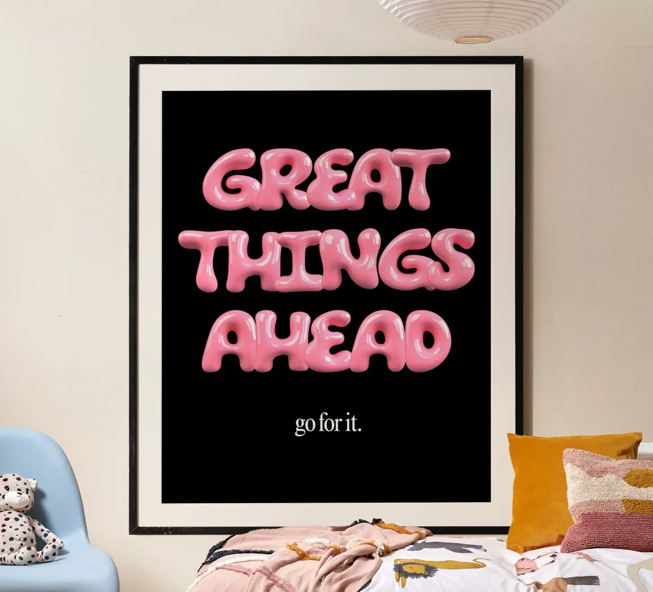 great future poster con telaio in legno da Ambition Wall