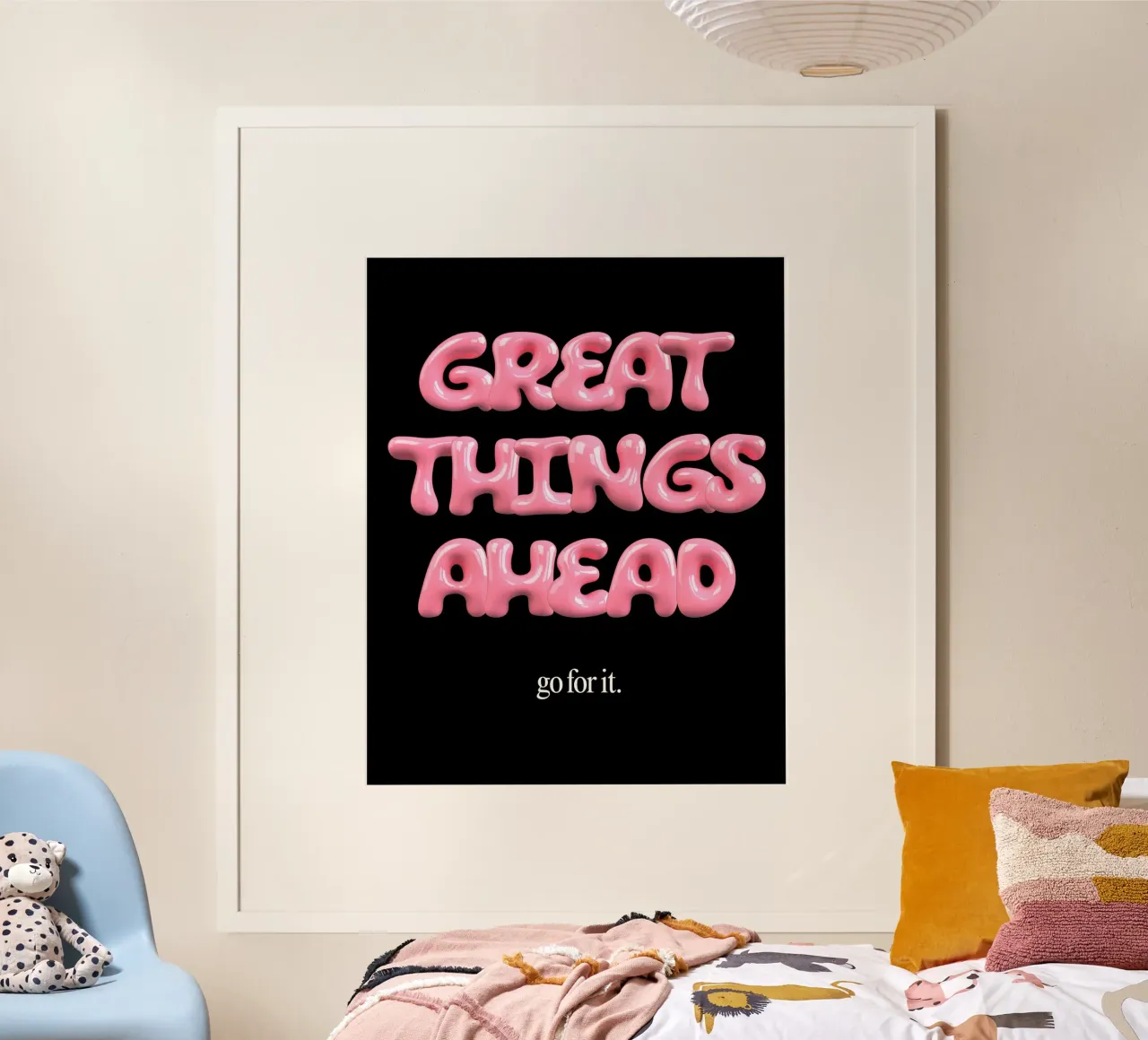 great future poster con telaio in legno da Ambition Wall