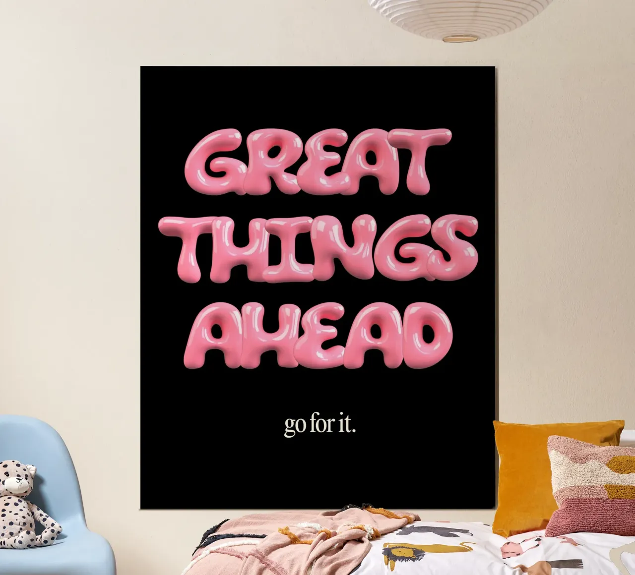 great future poster con telaio in legno da Ambition Wall