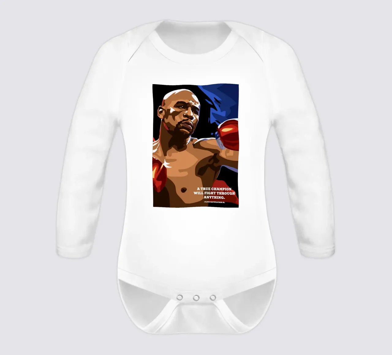 Floyd Quote long-sleeve baby romper by nabakumov