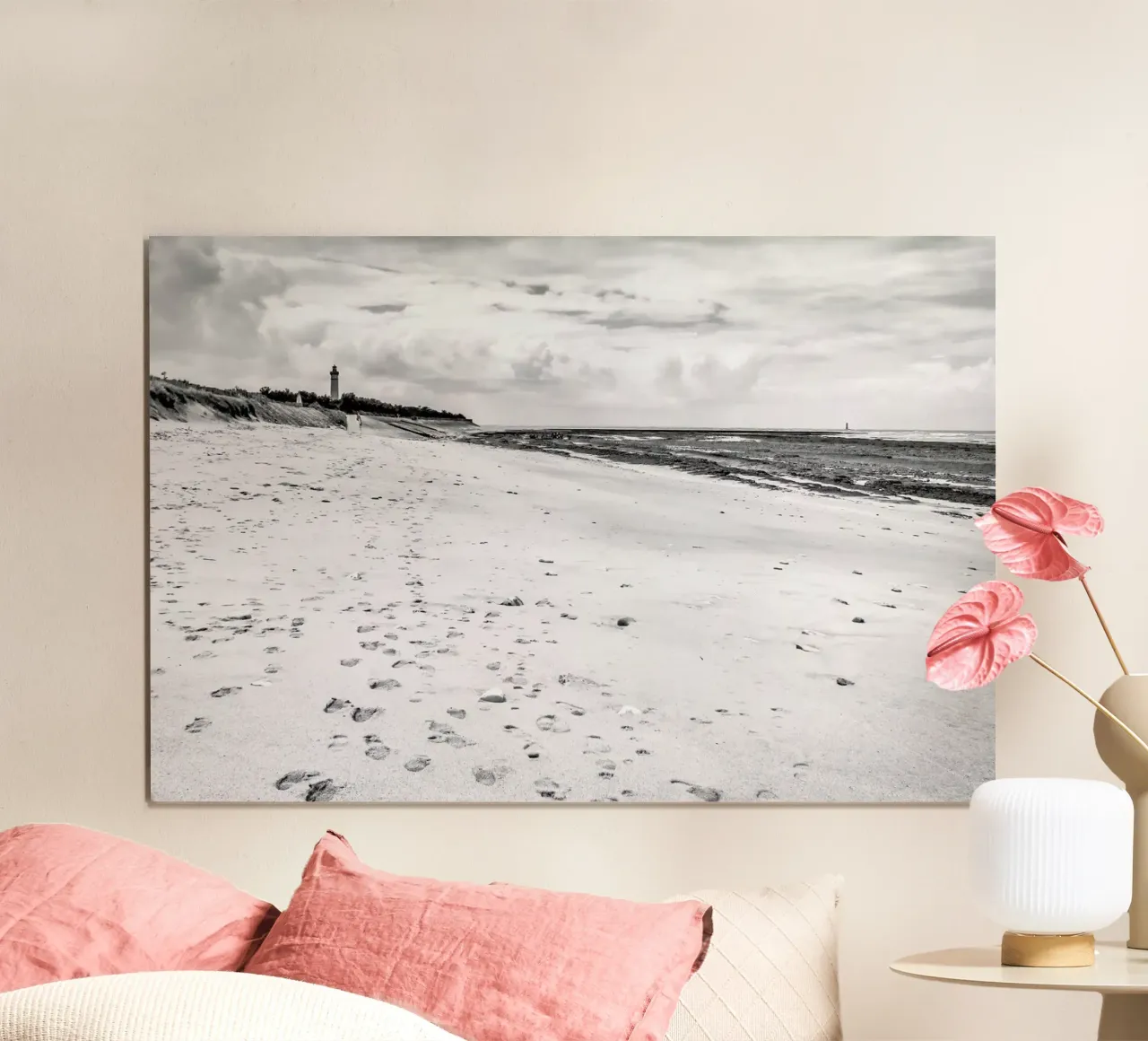 Sandy Beach poster con telaio in alluminio da JaySan Studio