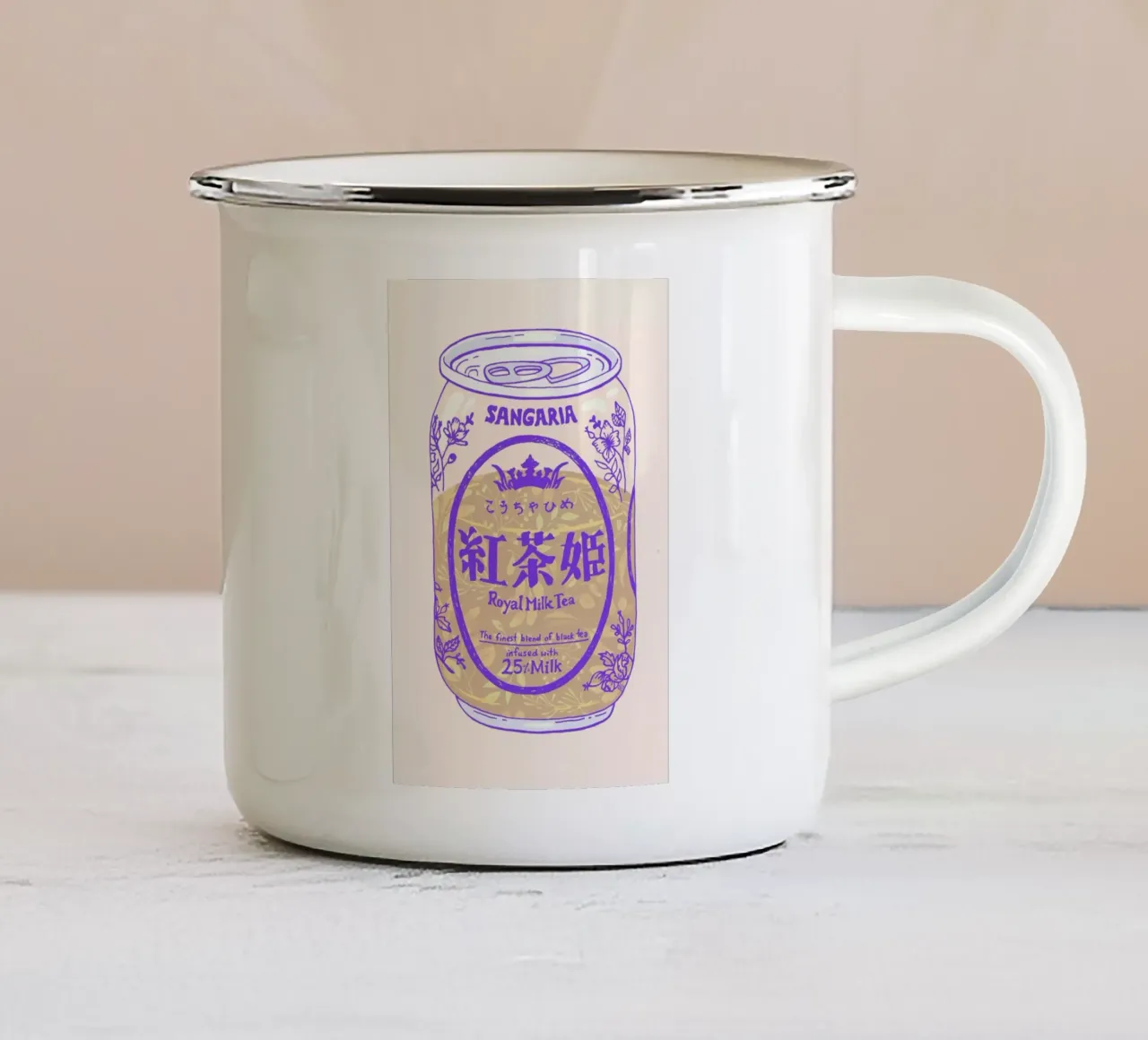 Royal Tea tazza in smalto da Laura O'Connor