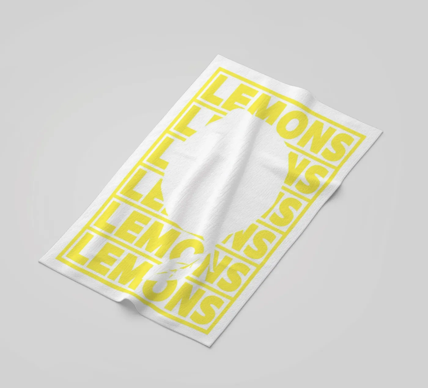 lemons beach towel by pixelflow