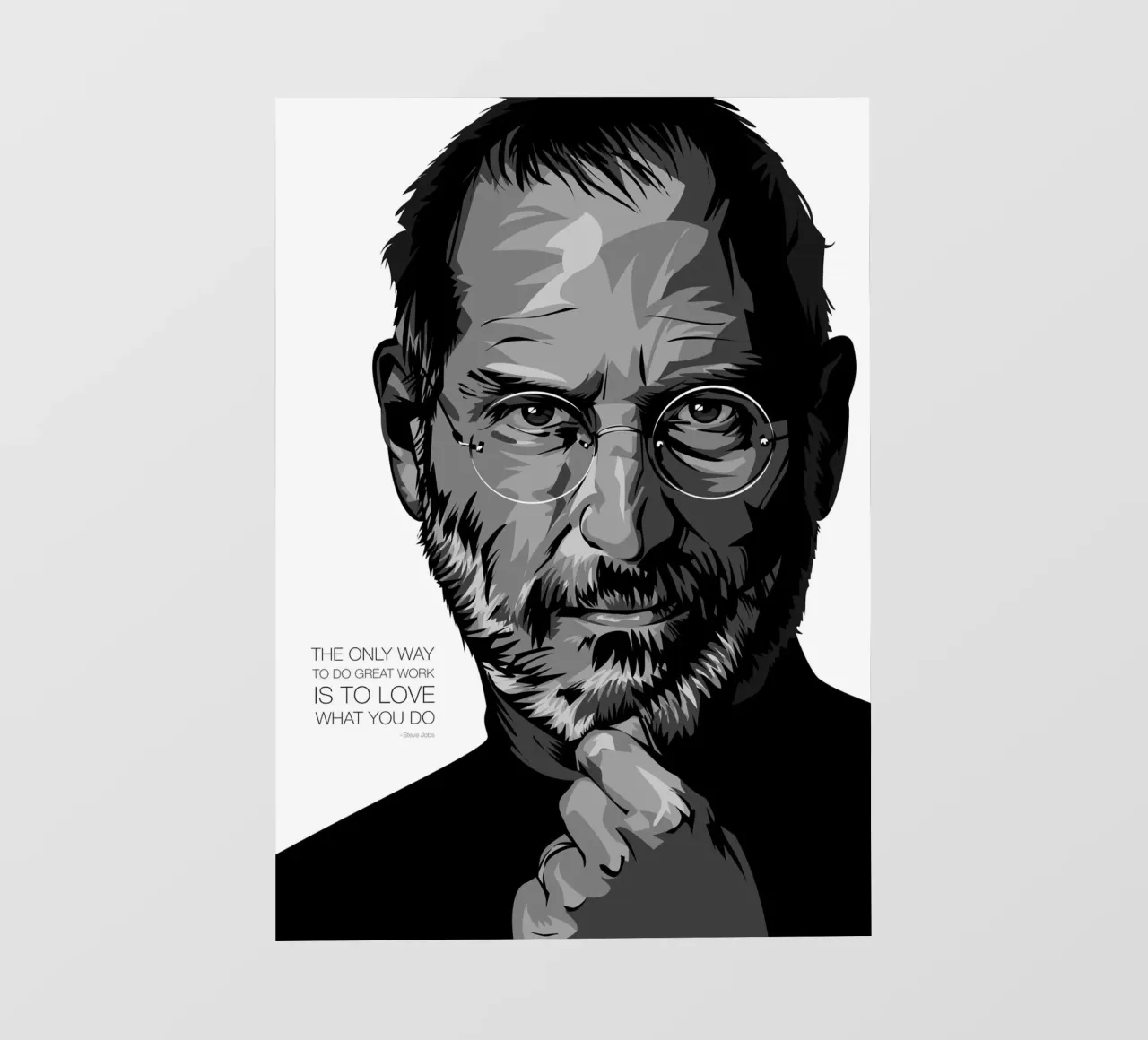Steve Jobs quote pellicola backlit da nabakumov