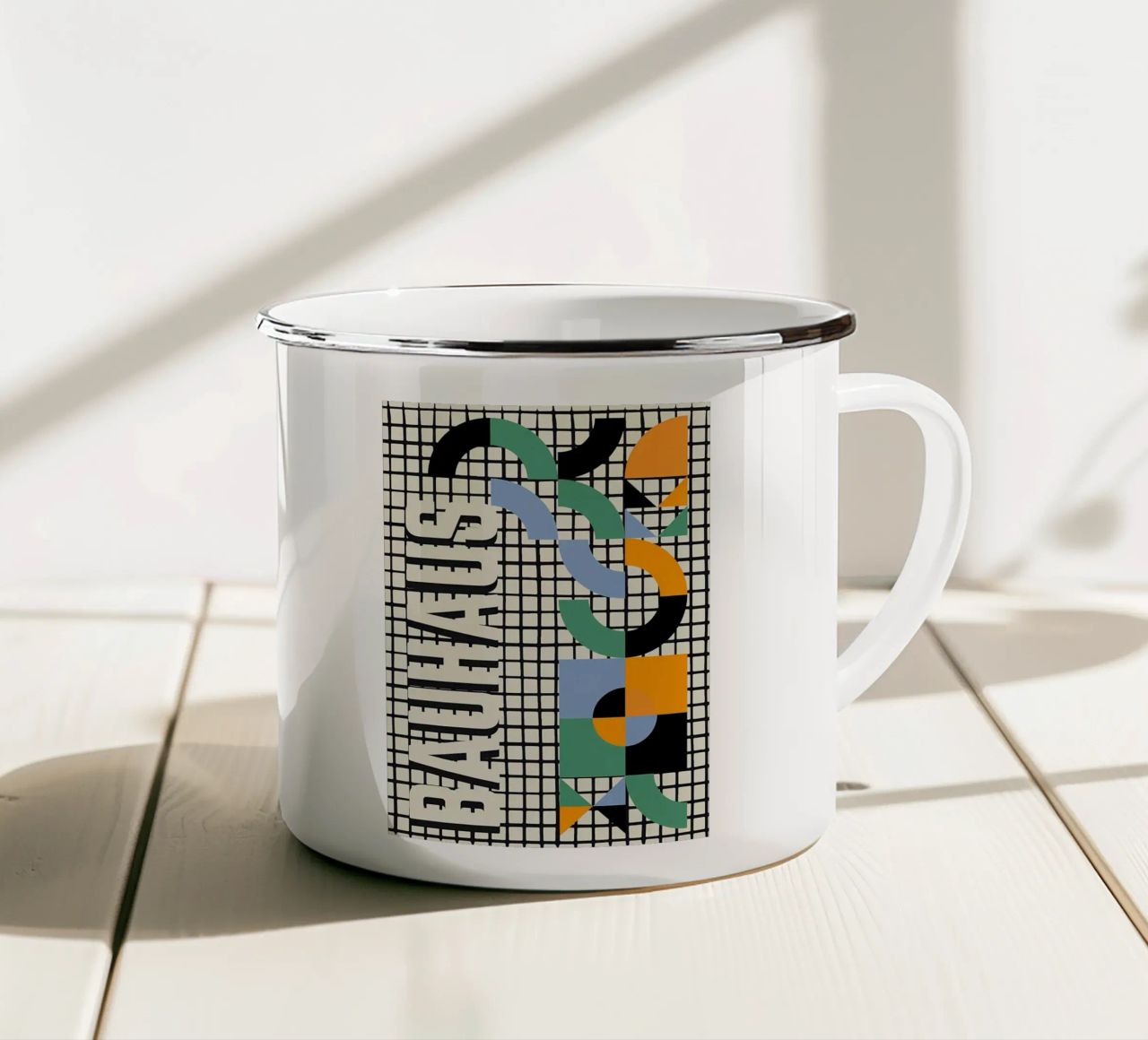 Bauhaus Collager tazza in smalto da Iracheta